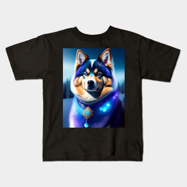 Magical Finnish Lapphund Kids T-Shirt by Enchanted Reverie